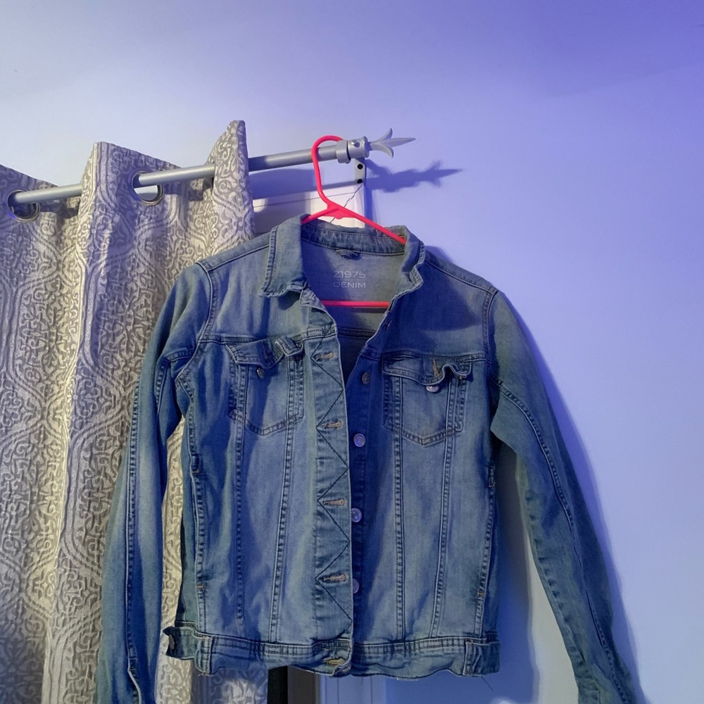 zara women’s blue denim jacket